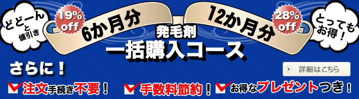 発毛剤、一括購入コース